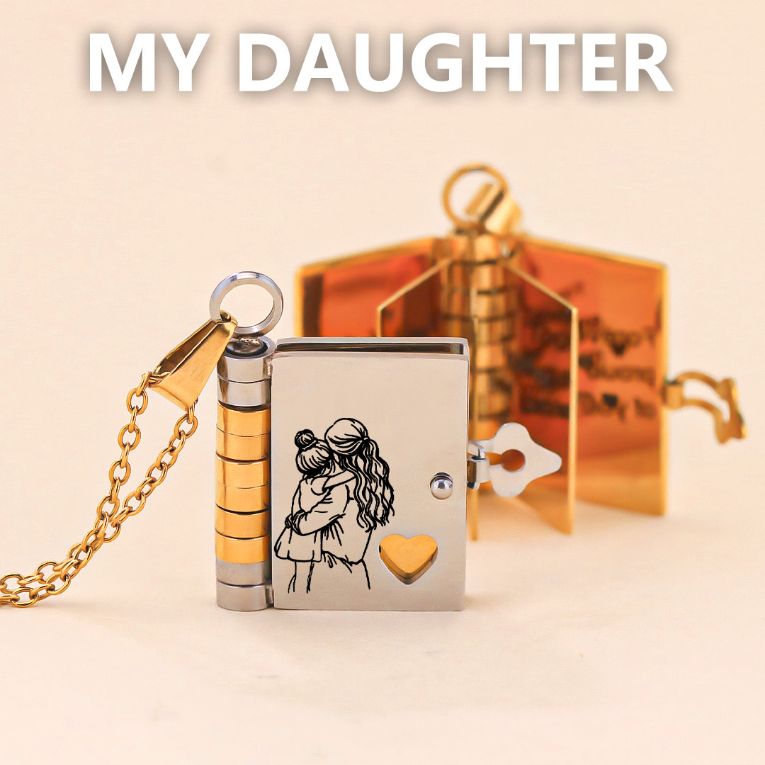 For Daughter - Remember Whose Daughter You Are Book Necklace