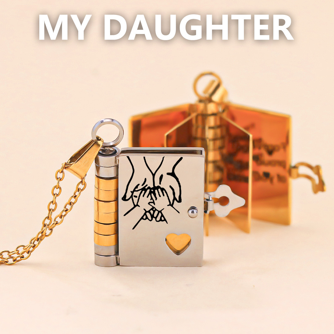 For Daughter - My Beautiful Daughter Book Necklace