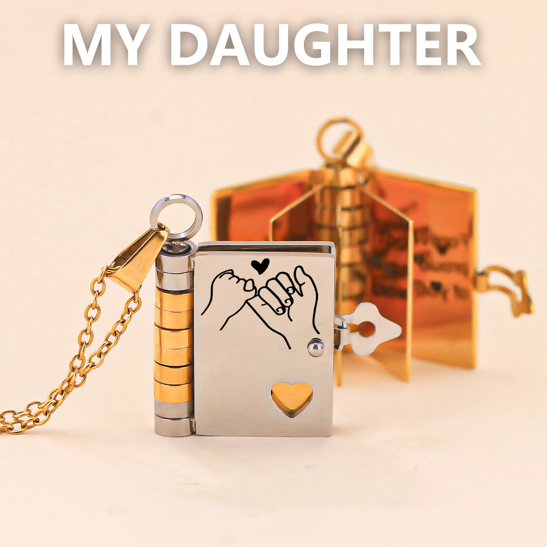 For Daughter - I'm Always With You Book Necklace