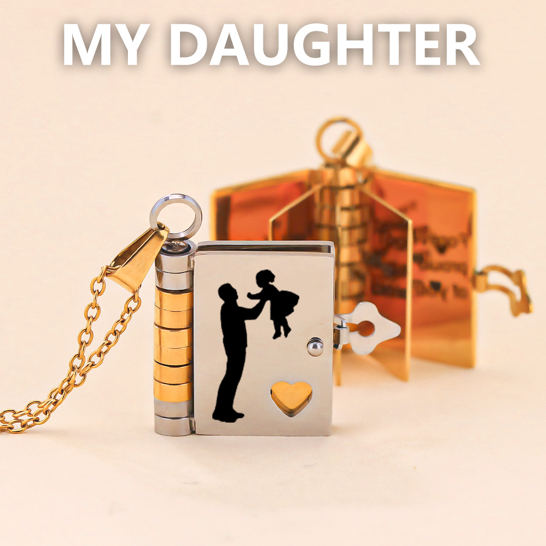 For Daughter - My Star My Daughter Book Necklace