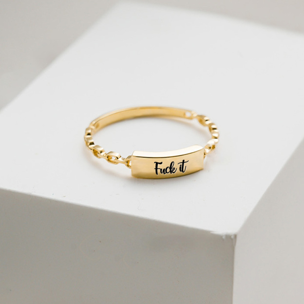 For Self - Protecting "Fuck It" Ring