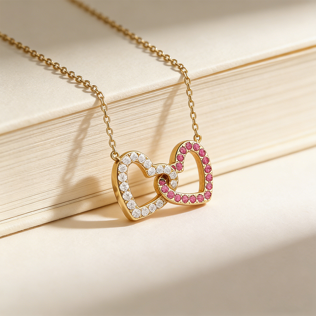 For Mom - Personalised Birthstone Heart Necklace