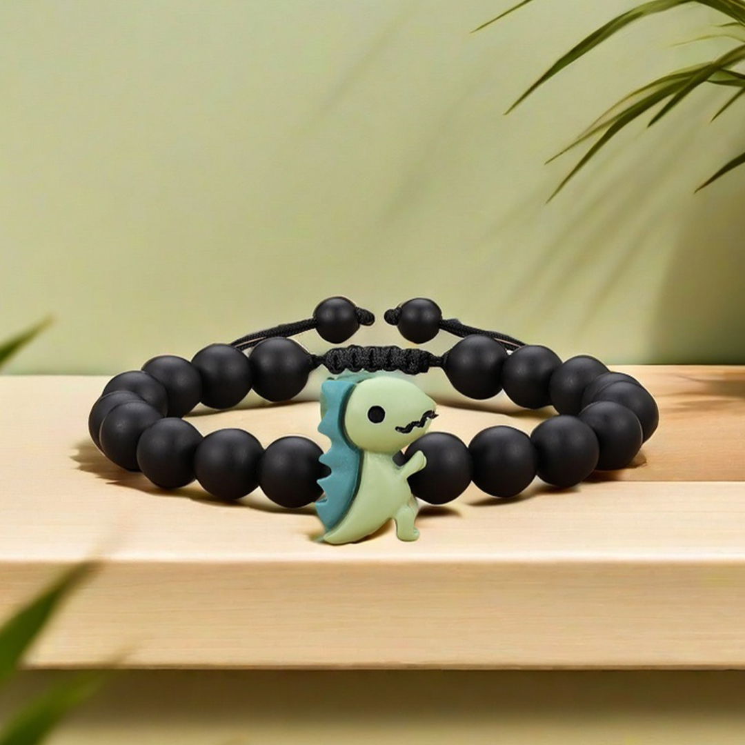 For Grandson- You are braver than you believe Dinosaur Bracelet