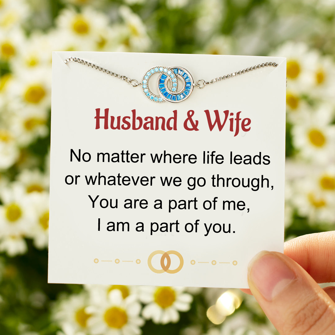 For Wife - Husband & Wife Linking Circles Bracelet