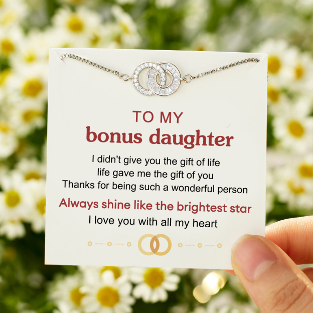 White diamond circle bracelet