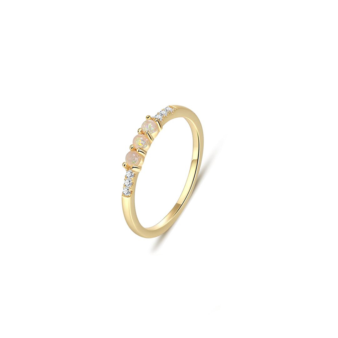For Self - S925 Three Opals of Strength Ring