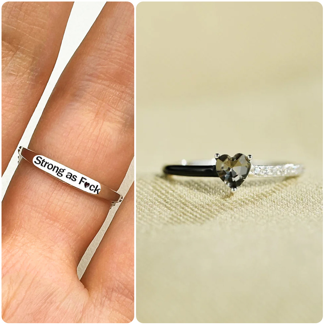 Strong as fuck Drip Glaze Half Ring