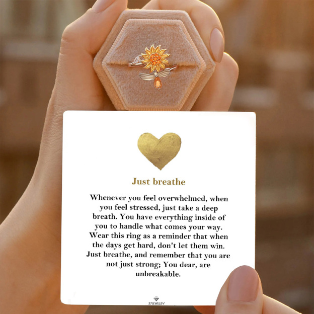 S925 Sunflower Fidget Ring