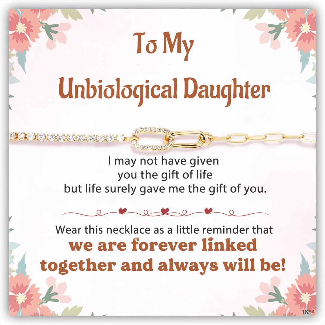 For Unbiological Daughter - Double Link Circle Bracelet