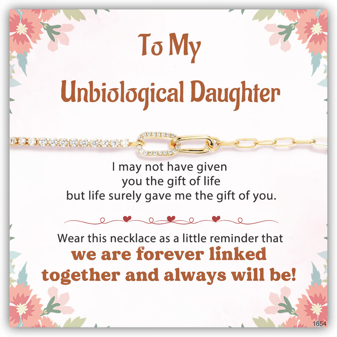 For Unbiological Daughter - Double Link Circle Bracelet