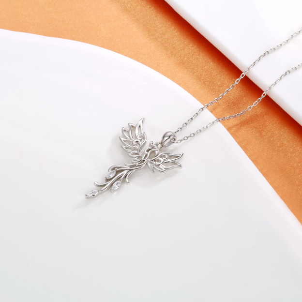 Trailing Diamond Phoenix Necklace