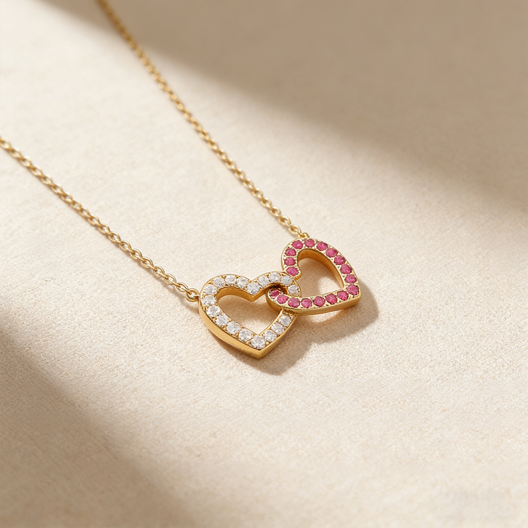 For Mom - Personalised Birthstone Heart Necklace