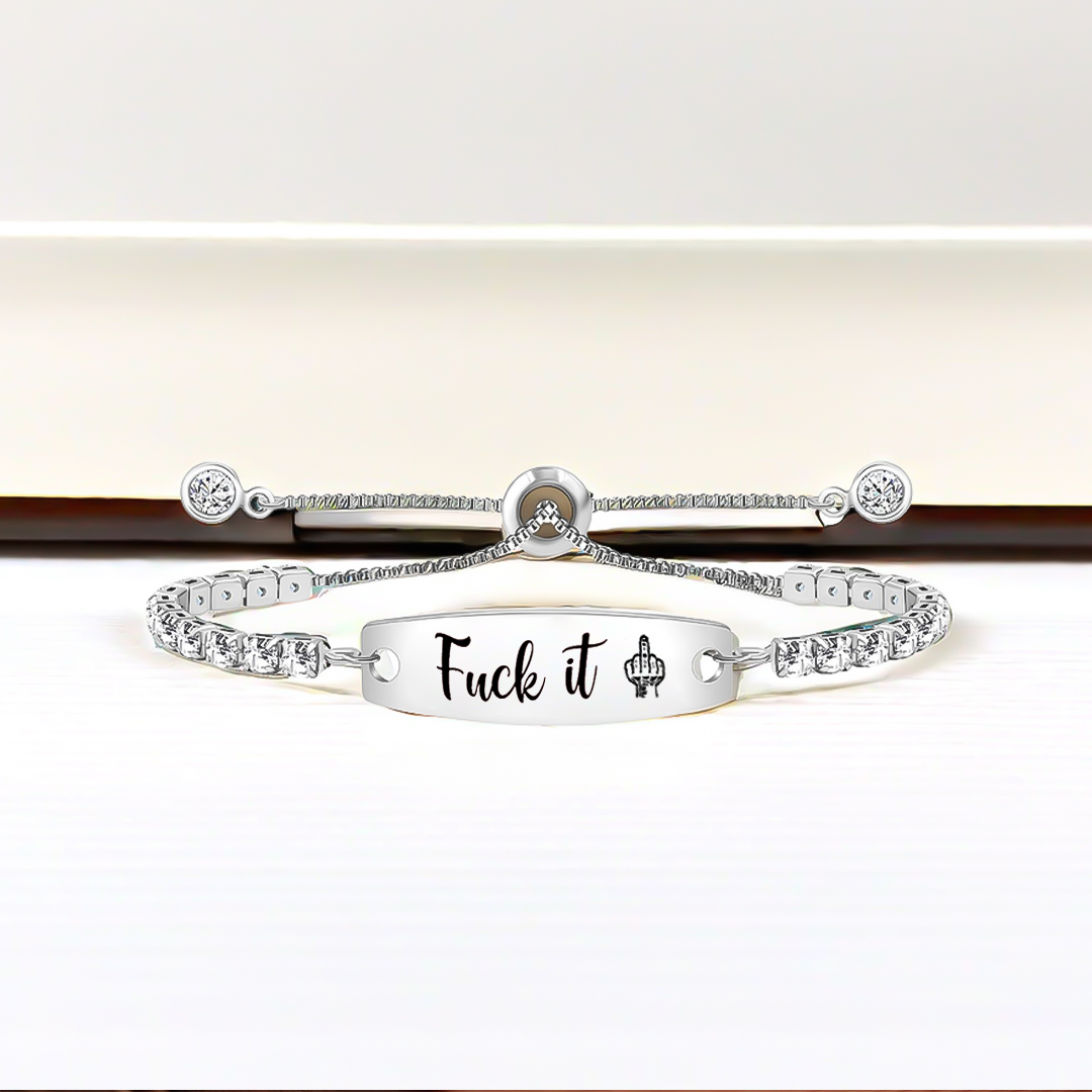 Fuck It Engraved Tennis Bracelet