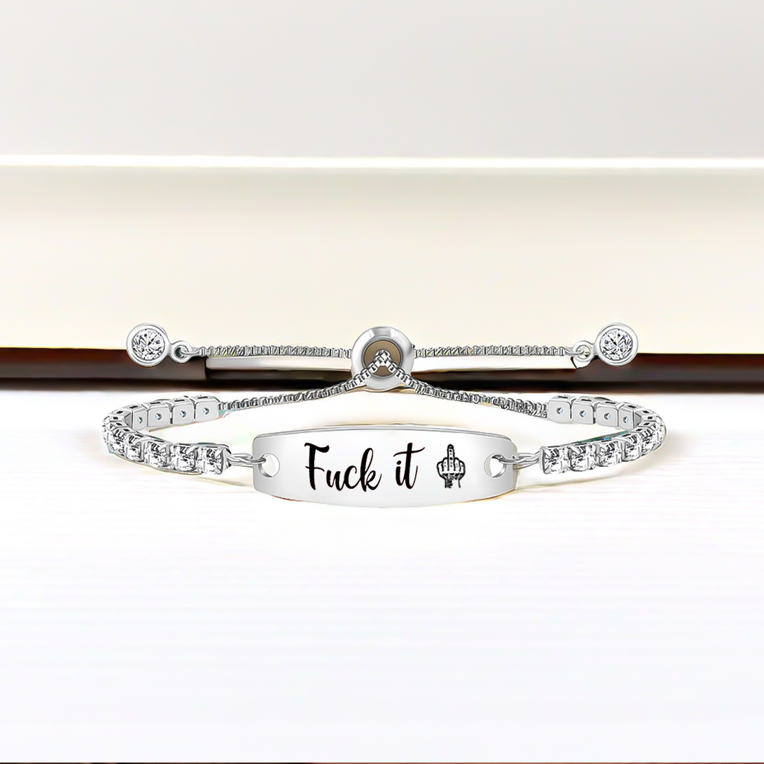 Fuck It Engraved Tennis Bracelet