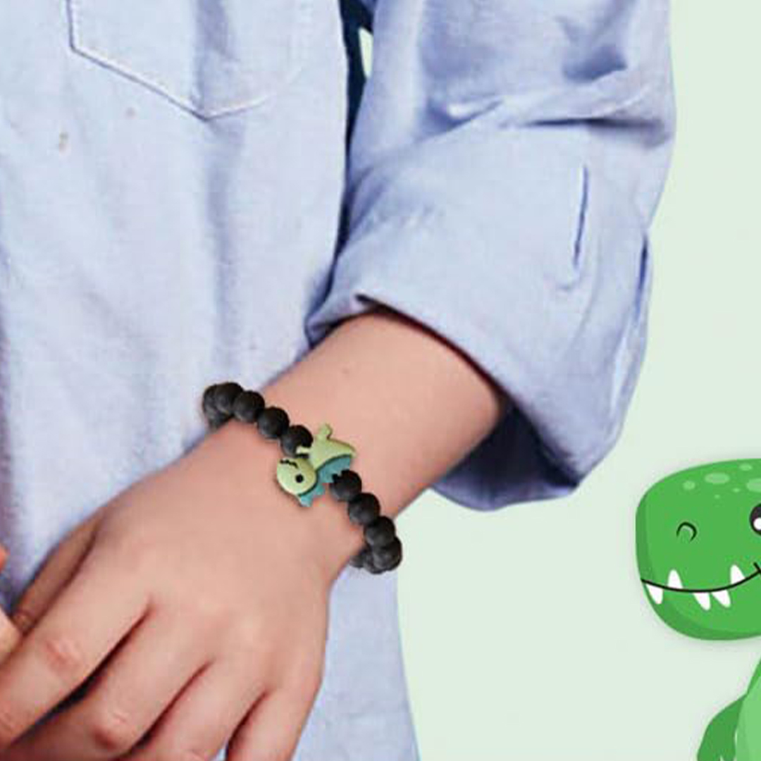 For Grandson- You are braver than you believe Dinosaur Bracelet