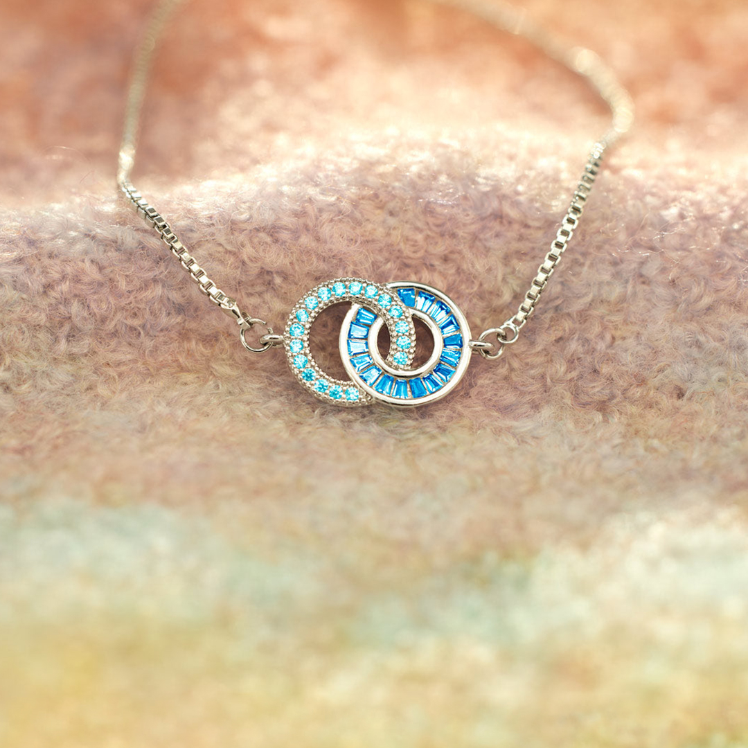 For Wife - Husband & Wife Linking Circles Bracelet