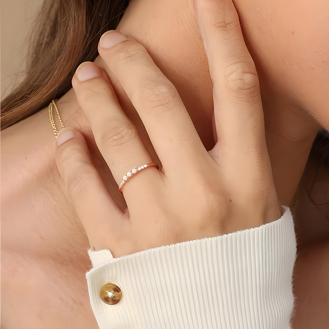 For Self - S925 Three Opals of Strength Ring