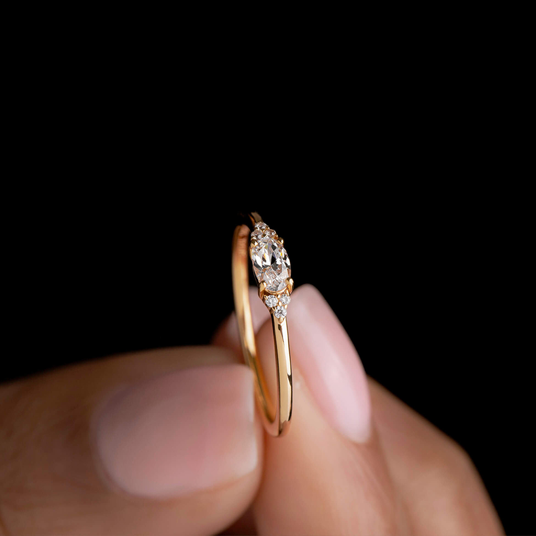 Choosing Peace Minimal Oval Cut Ring