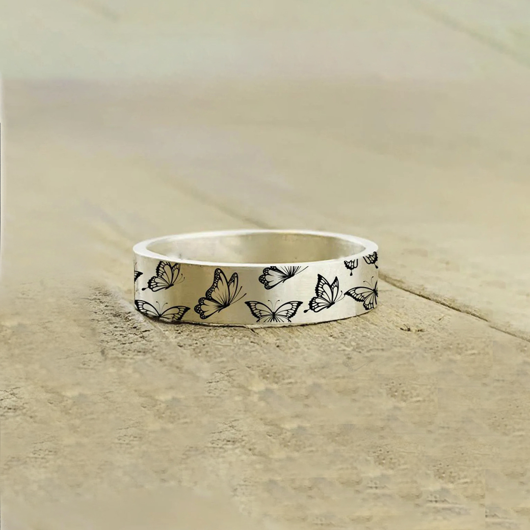 Butterfly stands for rebirth Ring