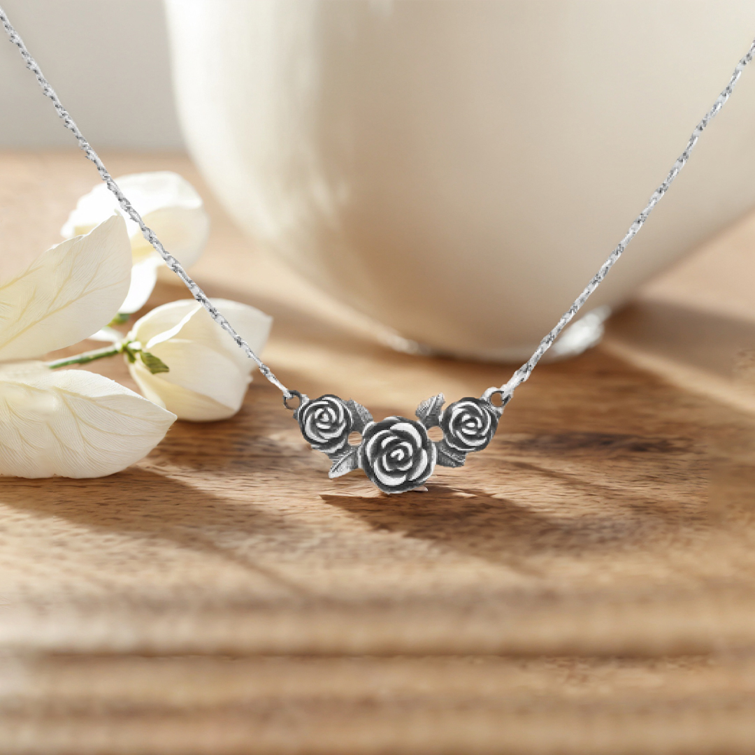 Black rose stands for survival Elegant Necklace