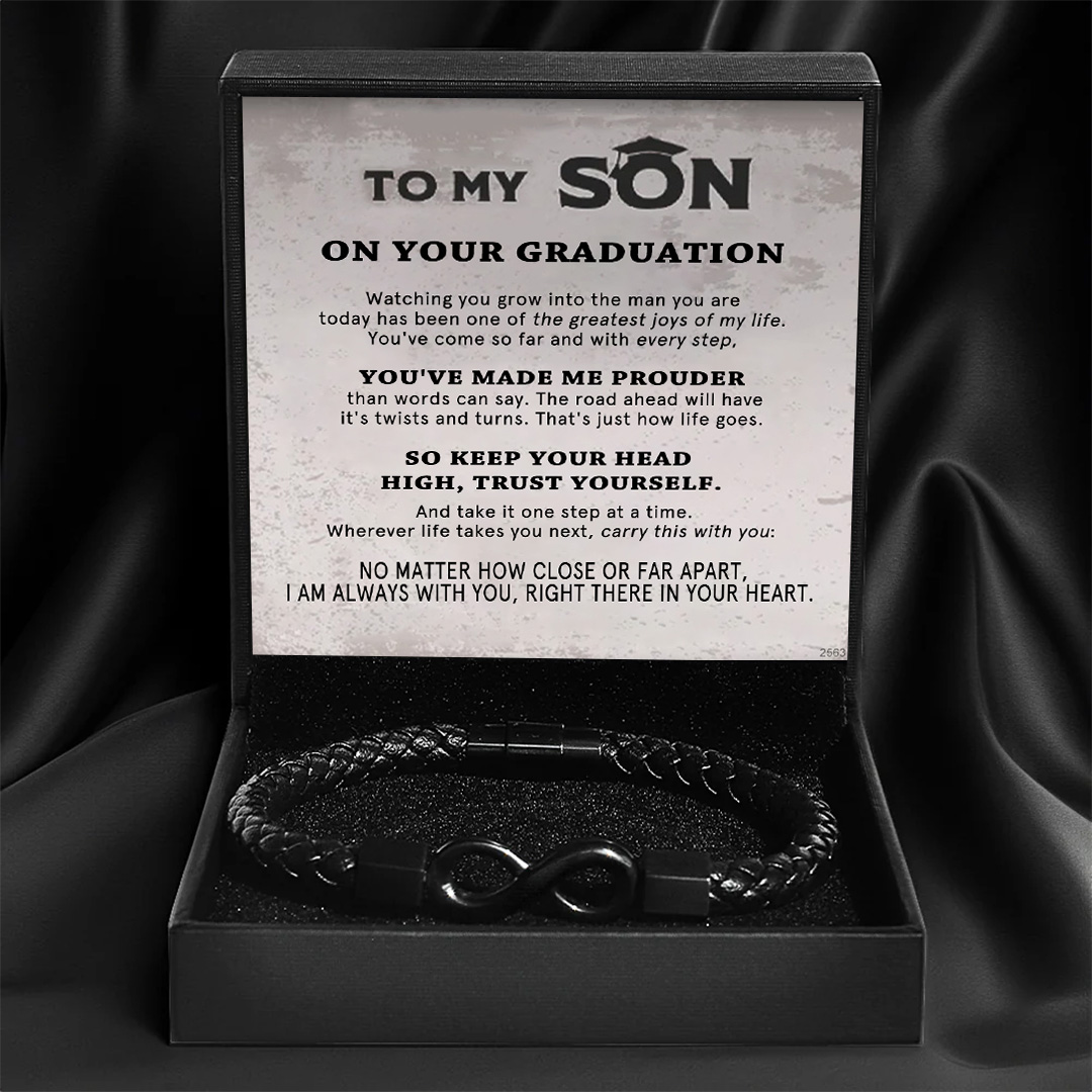 For Son - graduation Infinity Braided Bracelet