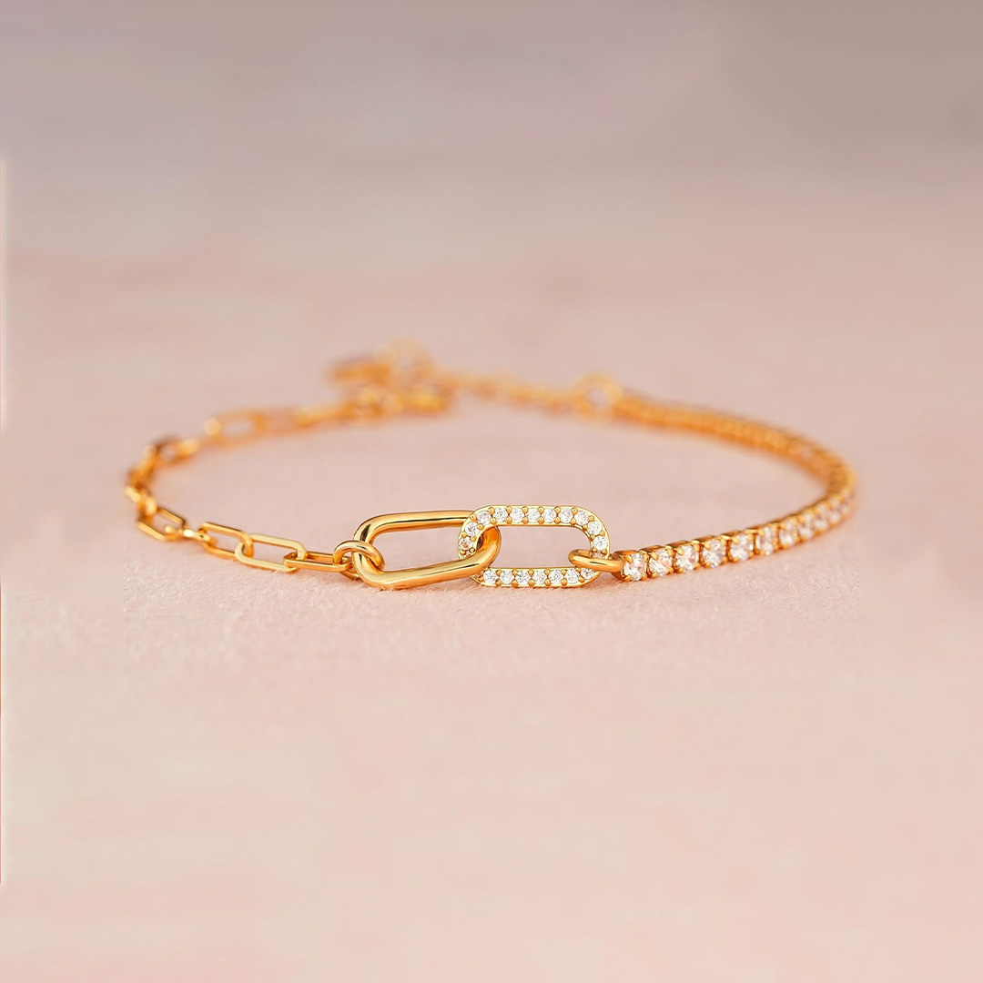 For Unbiological Daughter - Double Link Circle Bracelet