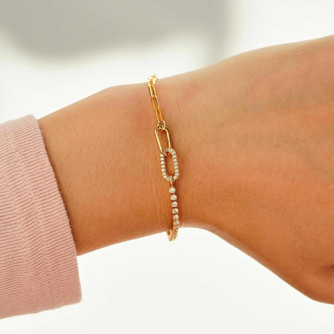 For Unbiological Daughter - Double Link Circle Bracelet