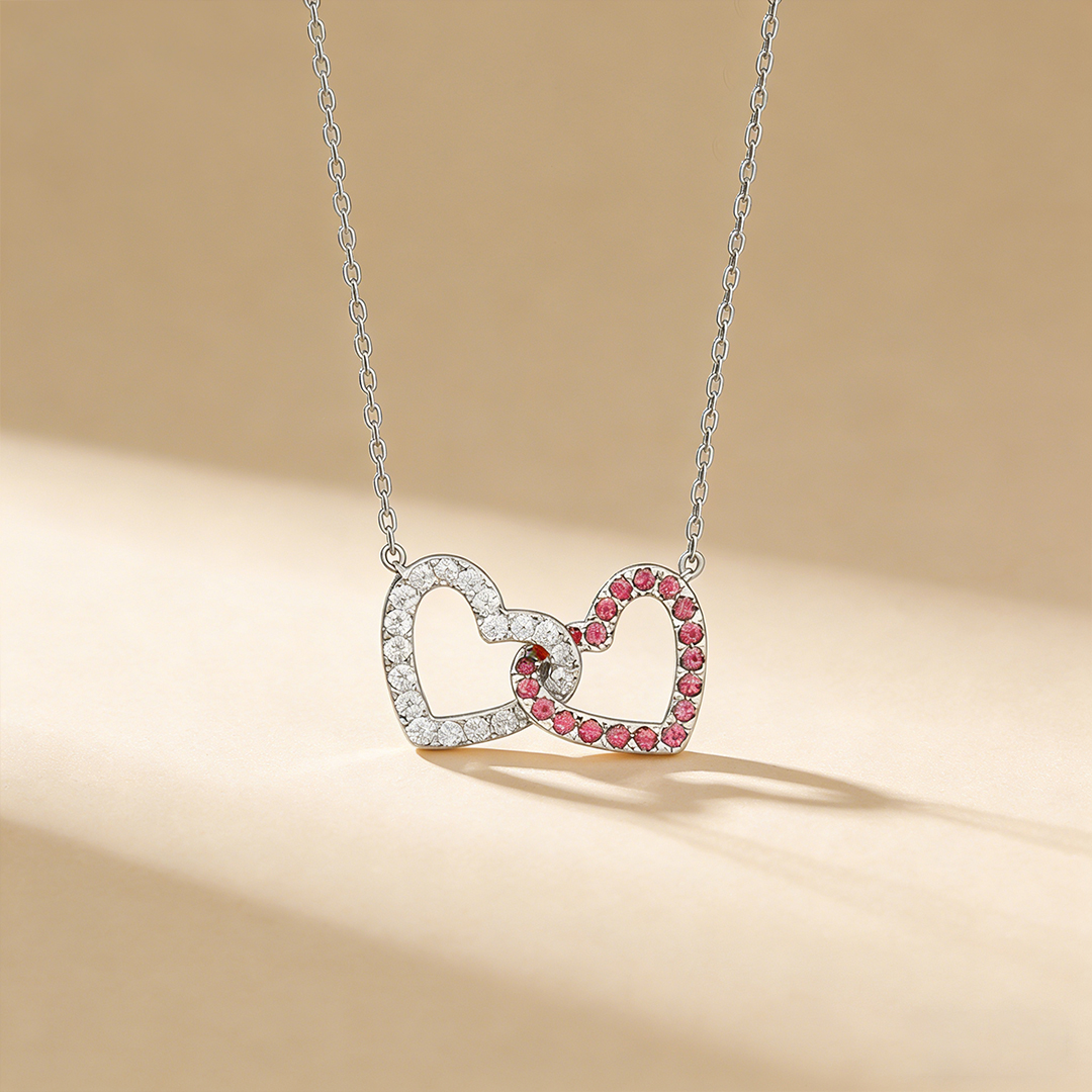 For Mom - Personalised Birthstone Heart Necklace