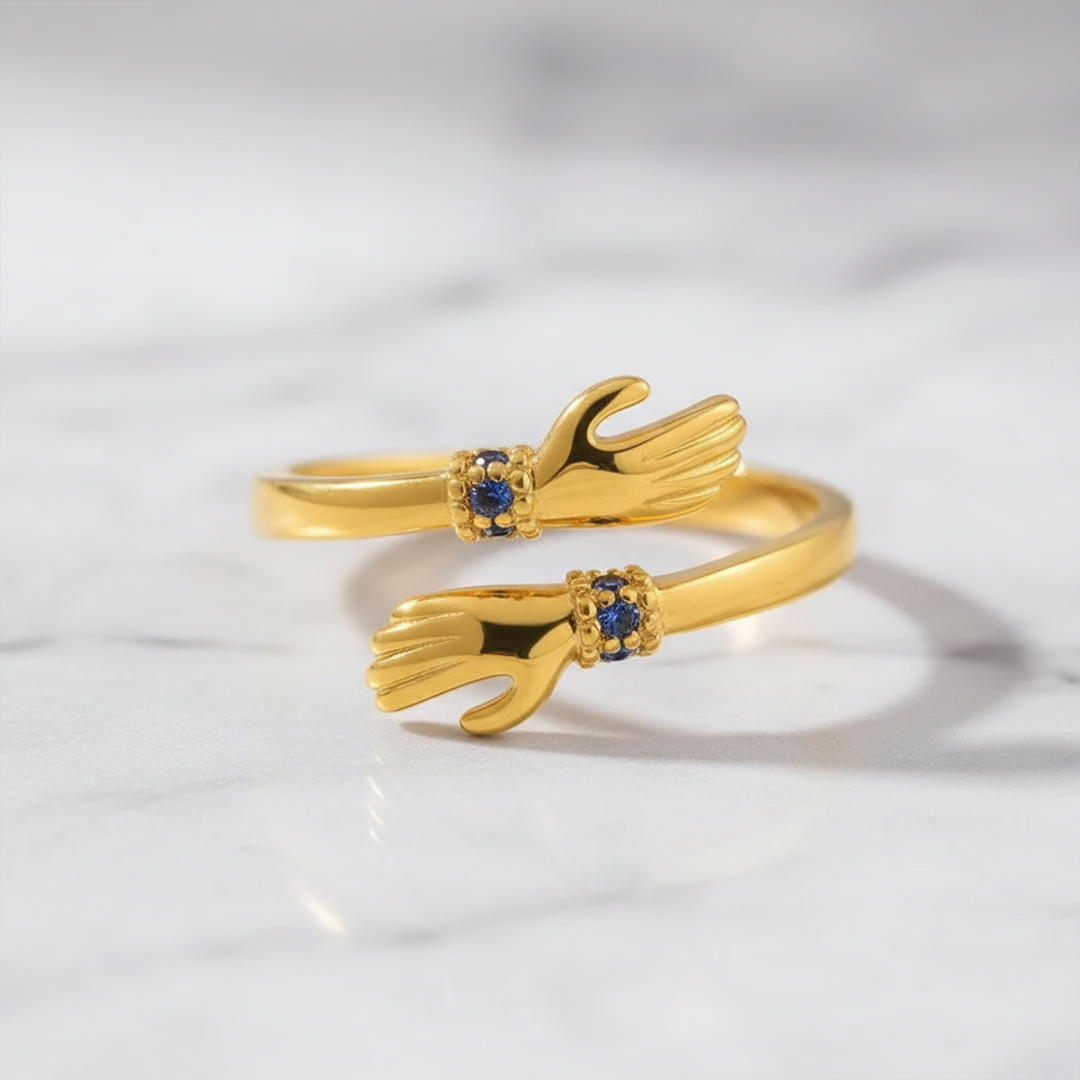 For Mother - S925 Always Keep Me In Your Heart Custom Birthstone Hug Ring