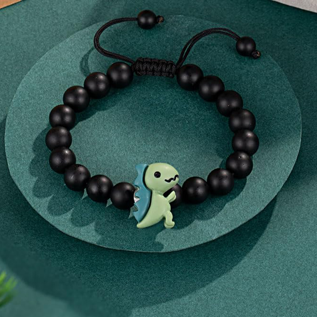 For Grandson- You are braver than you believe Dinosaur Bracelet