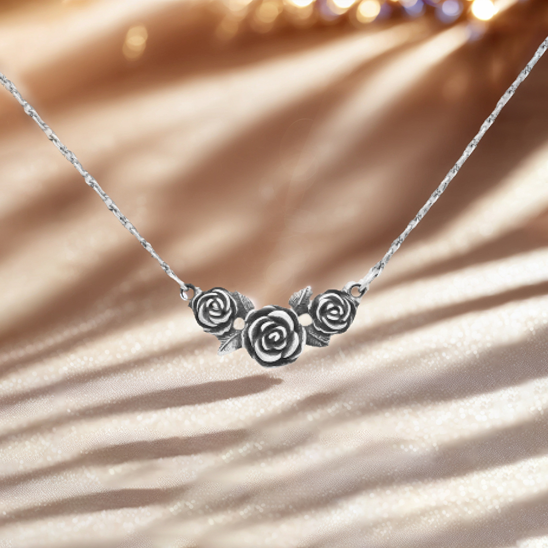 Black rose stands for survival Elegant Necklace