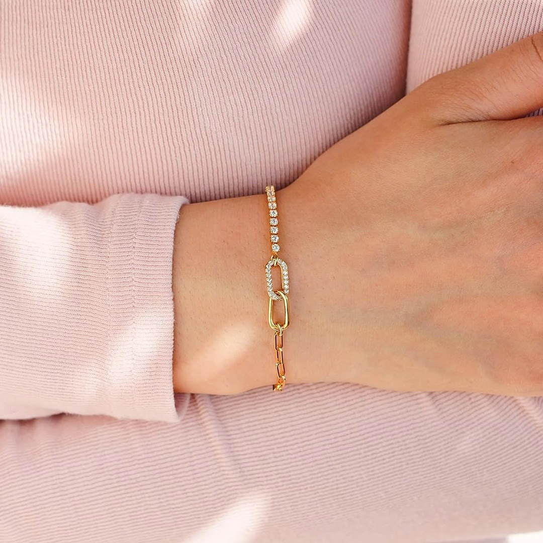 For Unbiological Daughter - Double Link Circle Bracelet