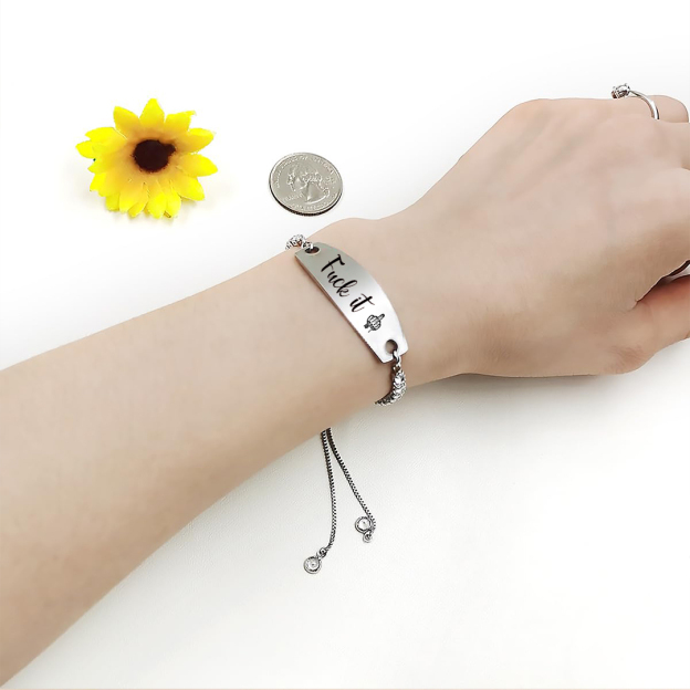 Fuck It Engraved Tennis Bracelet