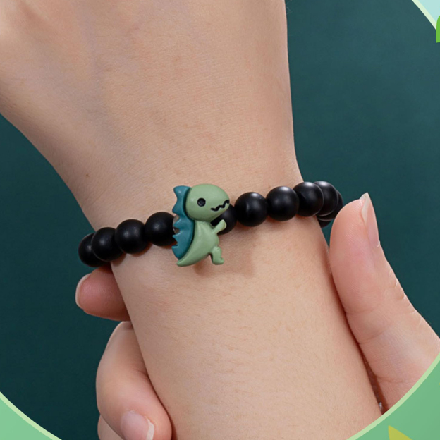 For Grandson- You are braver than you believe Dinosaur Bracelet
