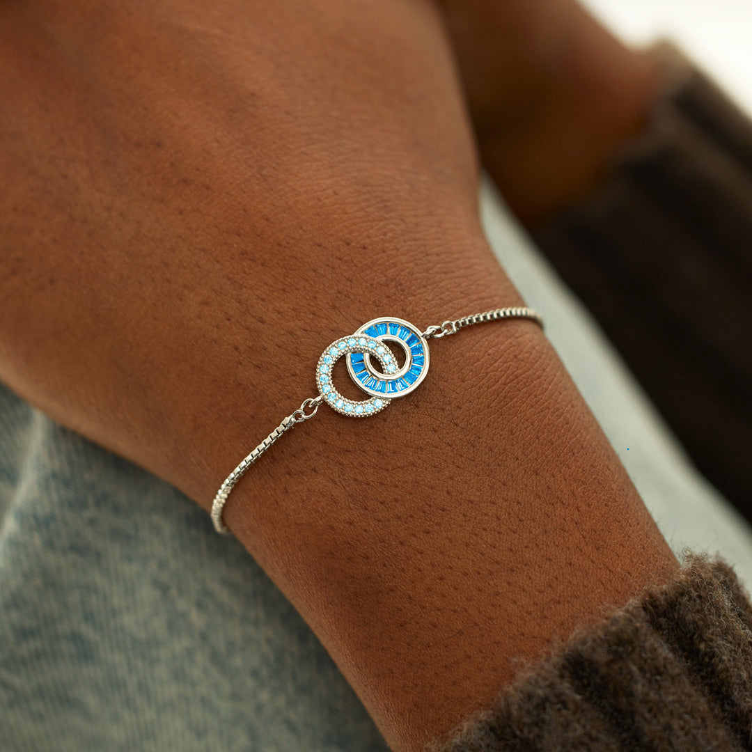 For Wife - Husband & Wife Linking Circles Bracelet