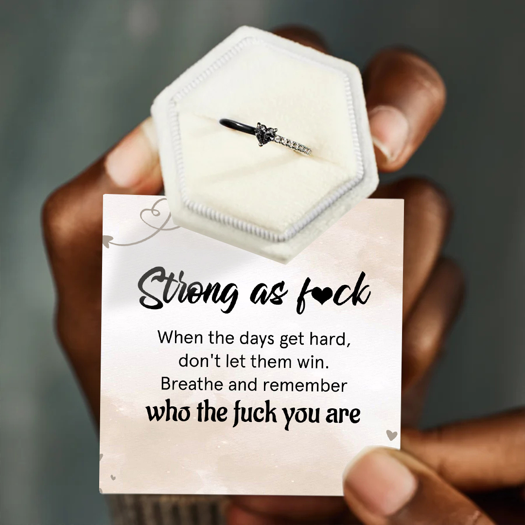 Strong as fuck Drip Glaze Half Ring