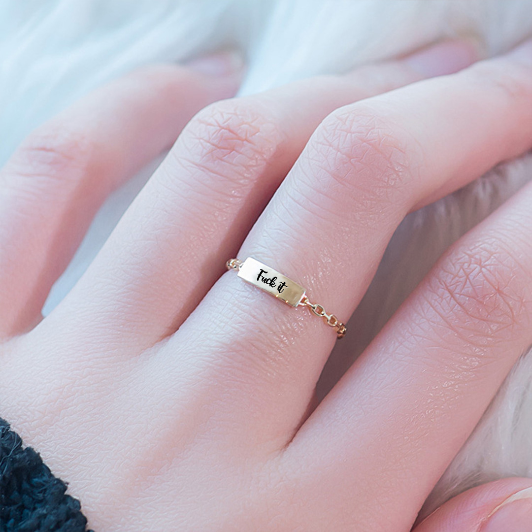 For Self - Protecting "Fuck It" Ring
