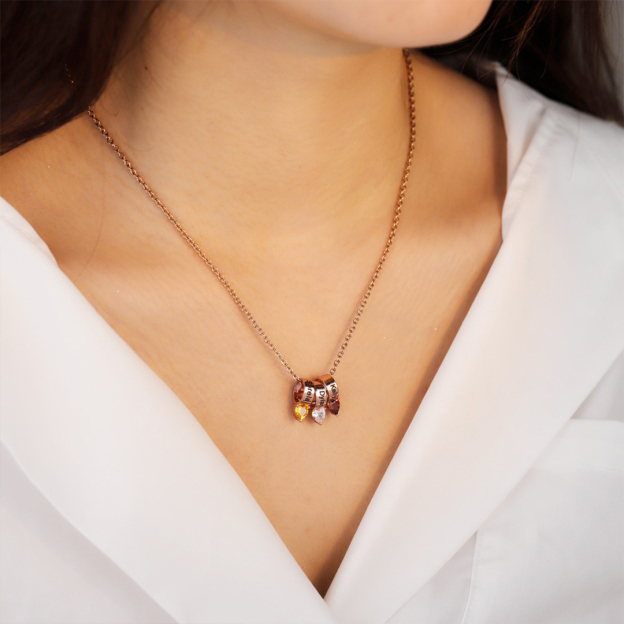 For Mom - "Stories in Stones" Custom Mom Memorial Necklace