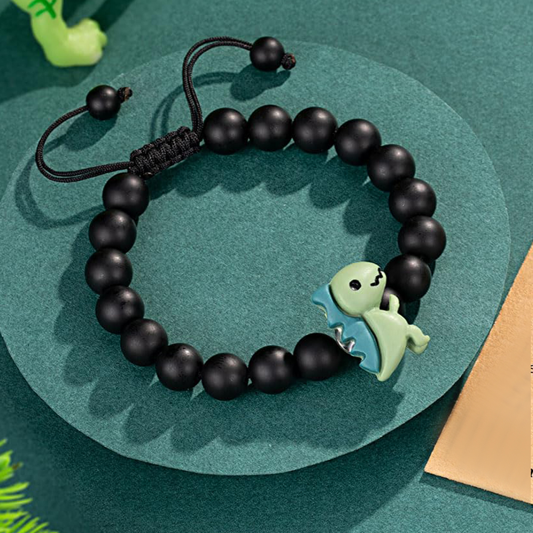 For Grandson- You are braver than you believe Dinosaur Bracelet