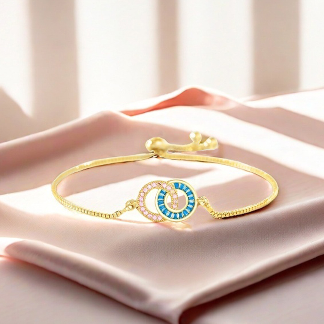 For Wife - Husband & Wife Linking Circles Bracelet