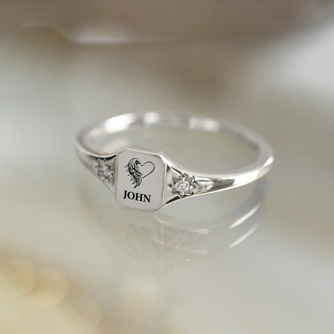 For Memorial - S925 CUSTOM PHOTO & BIRTHSTONE RING