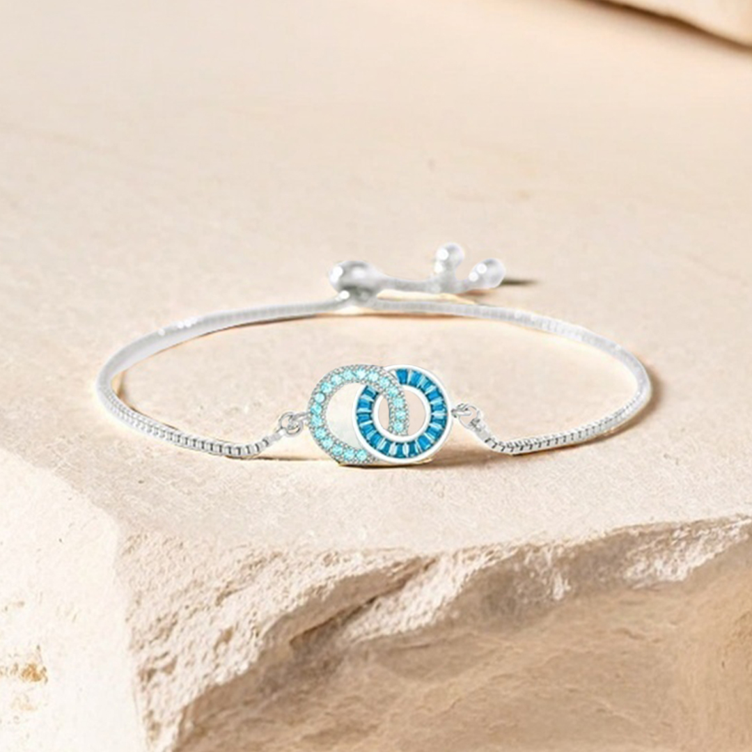 For Wife - Husband & Wife Linking Circles Bracelet