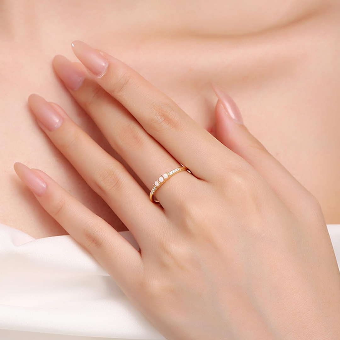 For Self - S925 Three Opals of Strength Ring