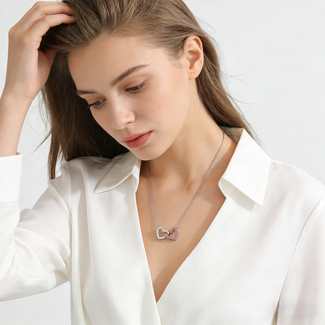 For Mom - Personalised Birthstone Heart Necklace