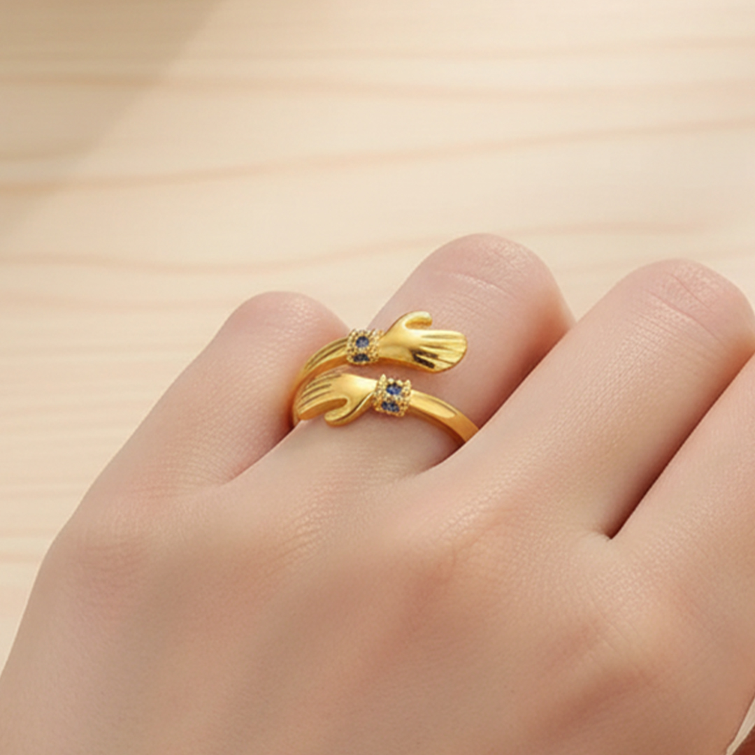 For Mother - S925 Always Keep Me In Your Heart Custom Birthstone Hug Ring