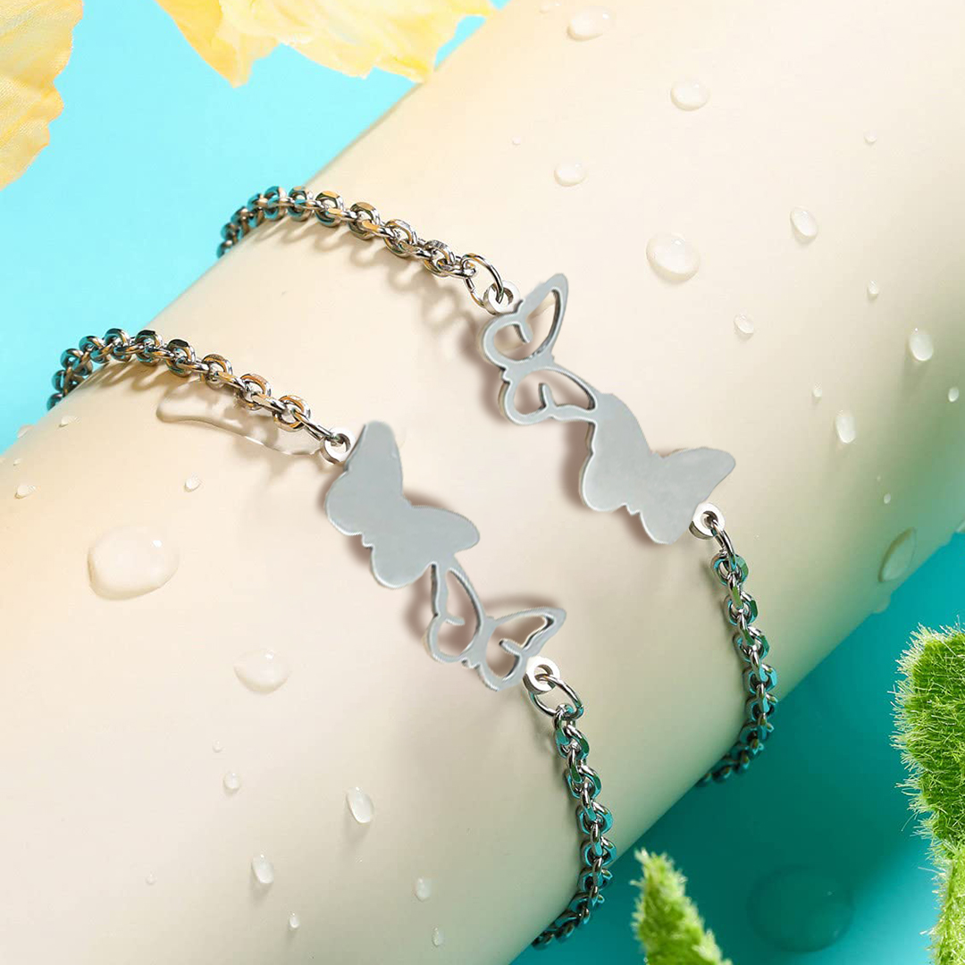 For Mother/Daughter - Butterfly Bracelets Set