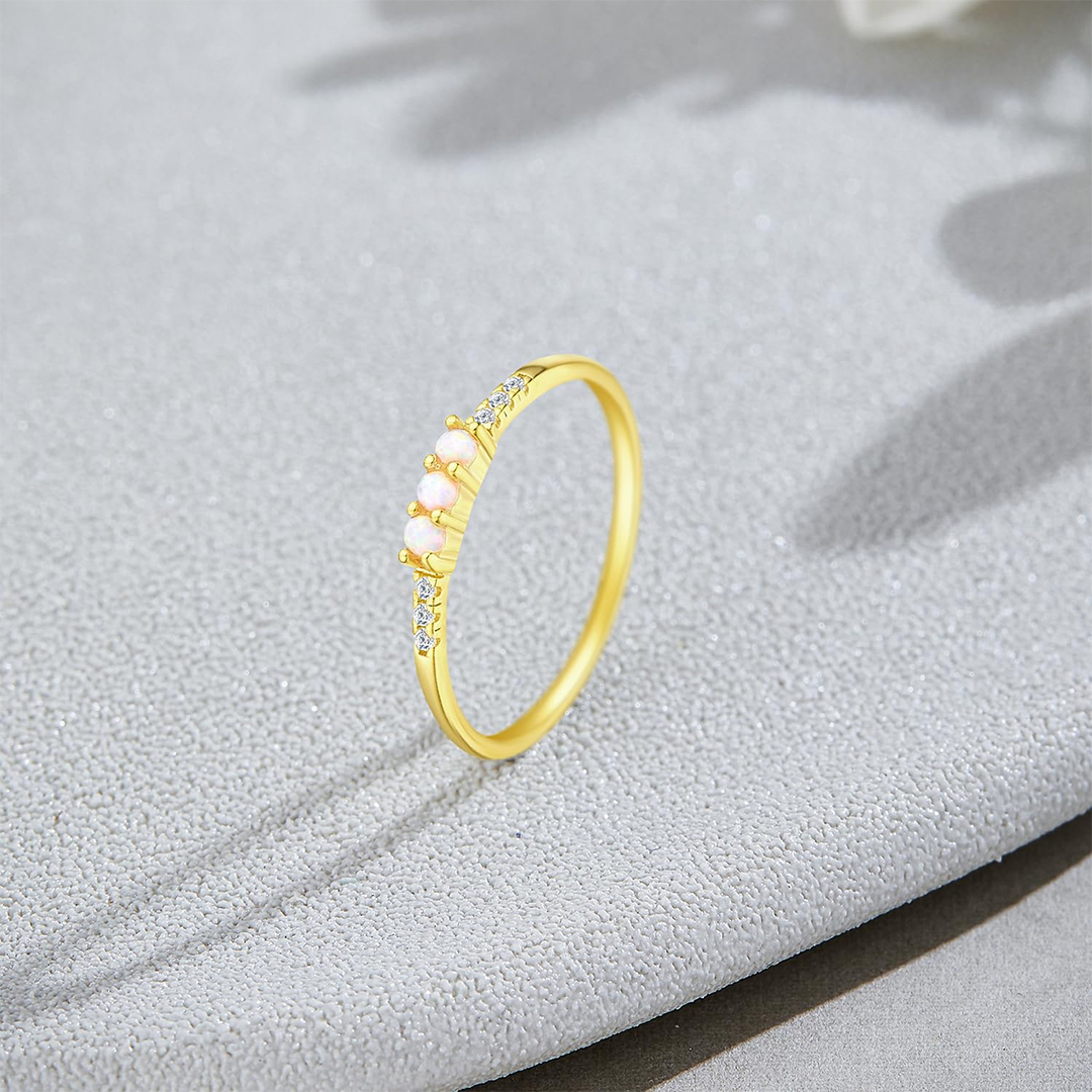 For Self - S925 Three Opals of Strength Ring