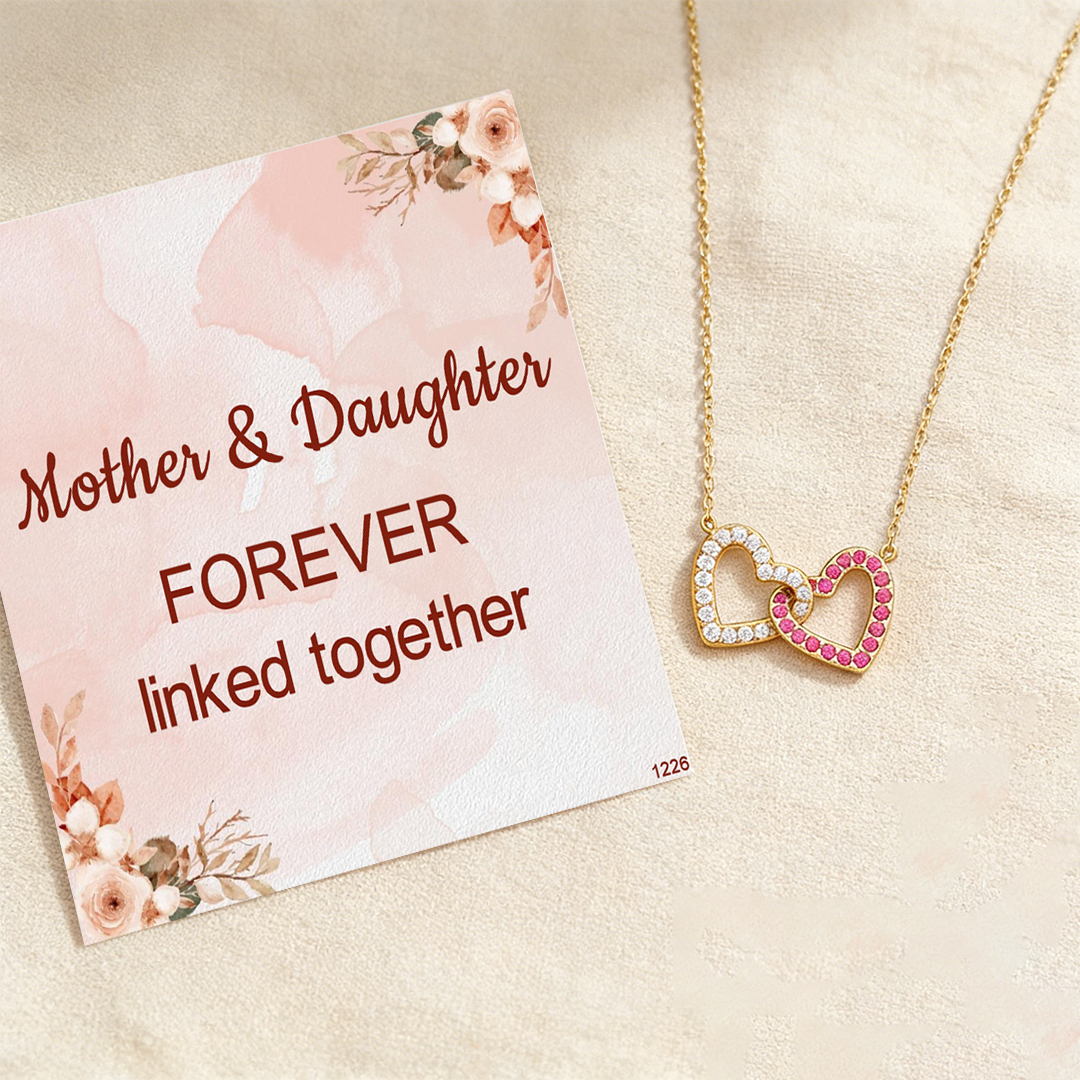 For Mom - Personalised Birthstone Heart Necklace