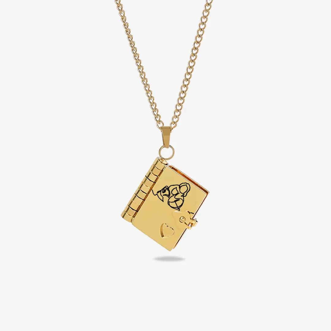 For Granddaughter - A Link That Can Never Be Undone Book Necklace