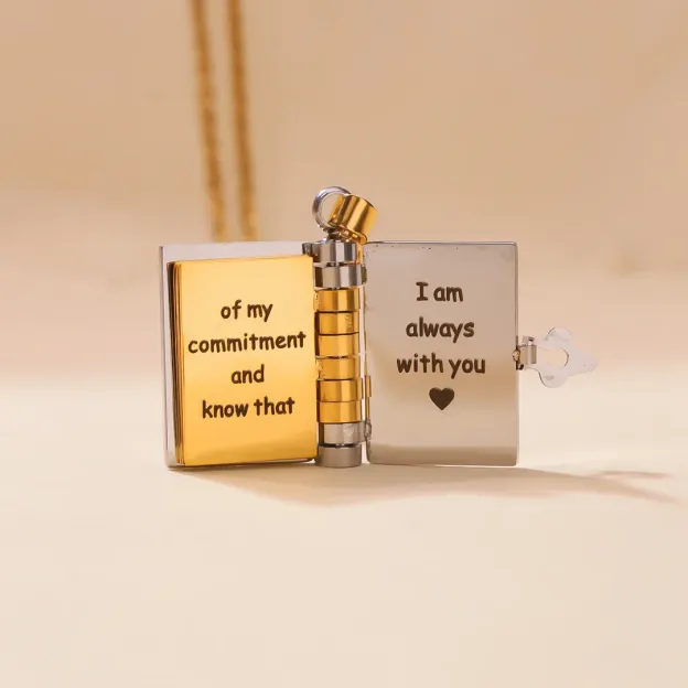 For Daughter - I'm Always With You Book Necklace